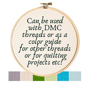 Hand Embroidery Color Palette DMC Thread Guide Colour Palette Pale Blue ...