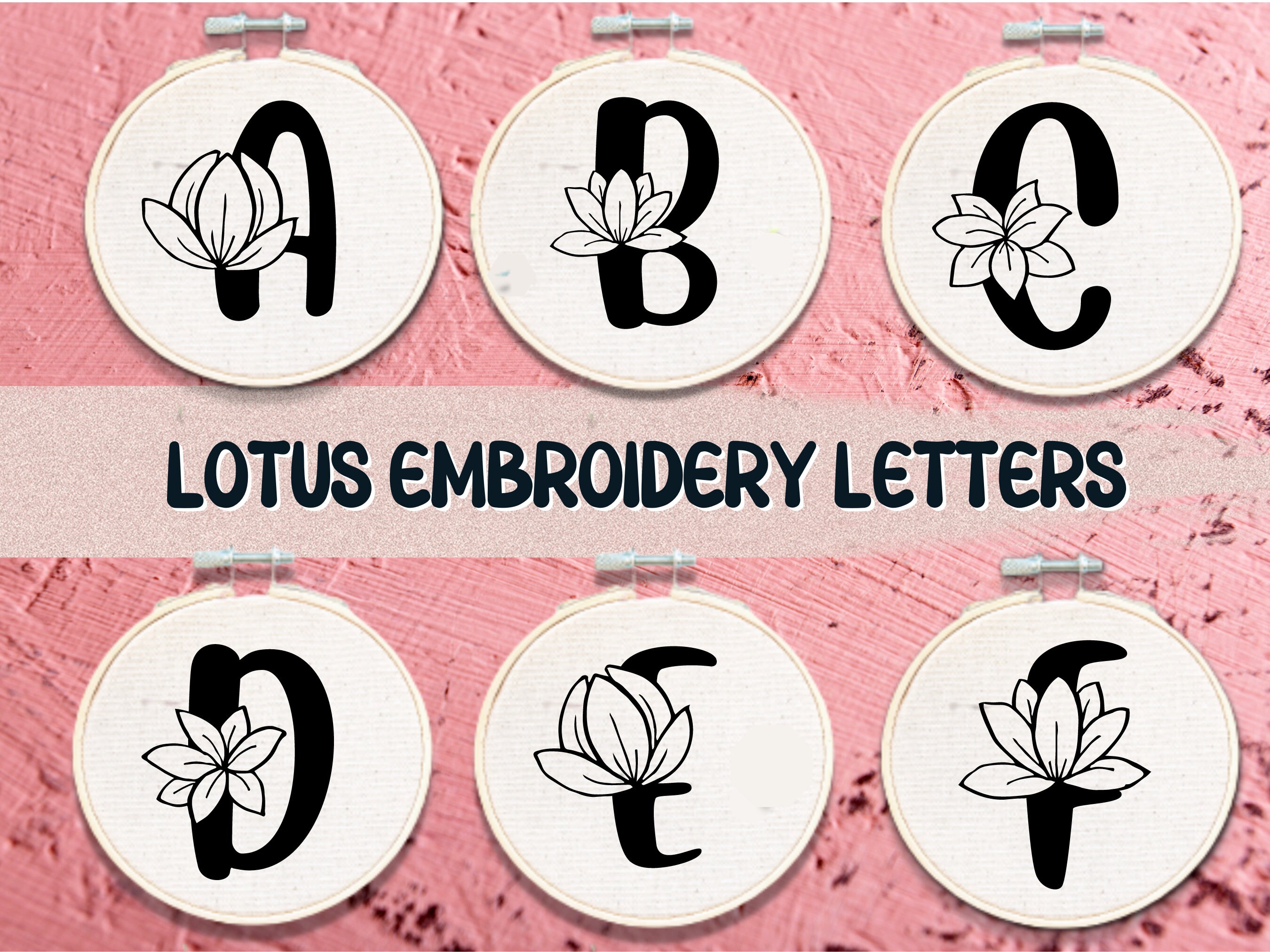 Hand Embroidery Letter Pattern Bundle - Hand Embroidery Alphabets ...