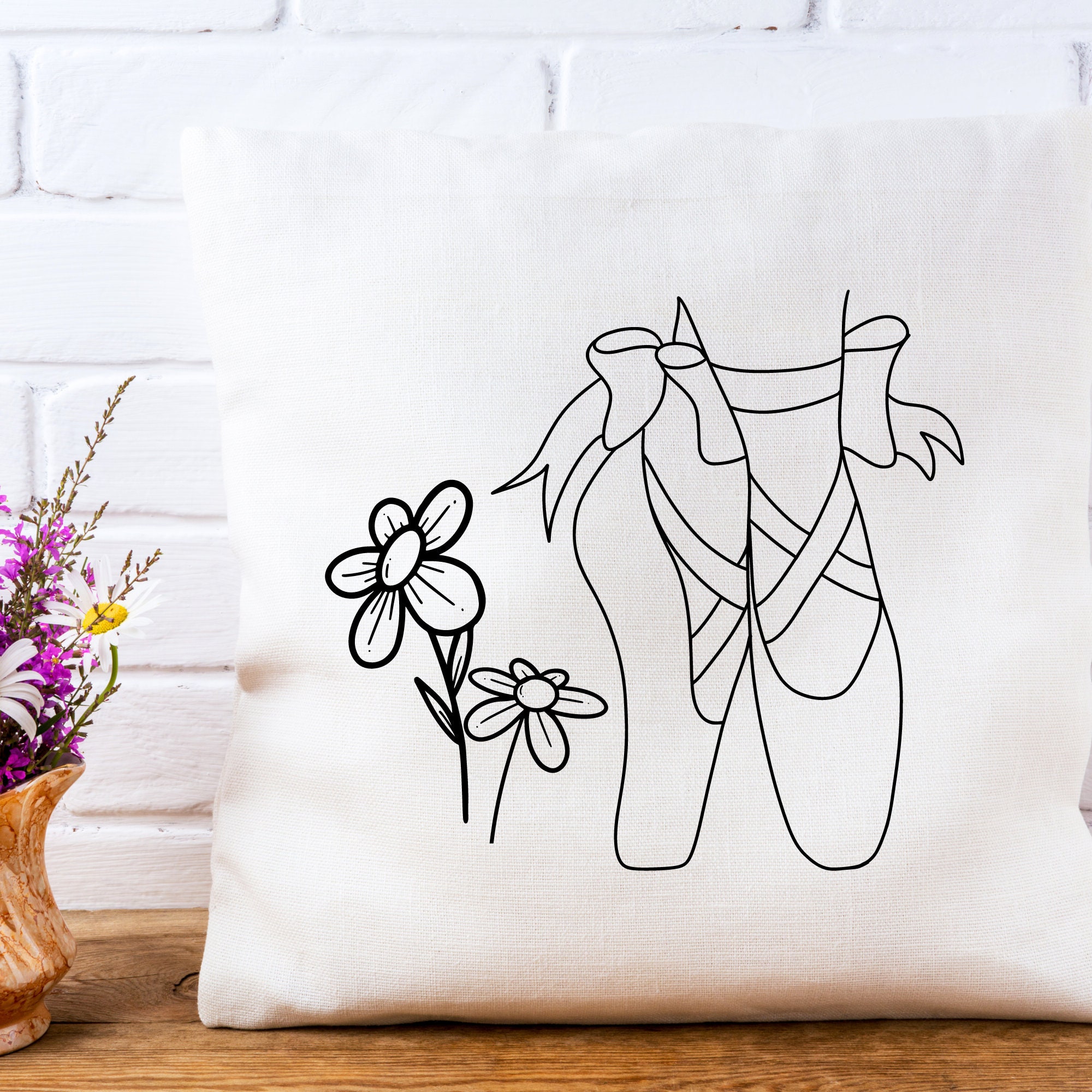 Spring Ballet Pattern Ballet Hand Embroidery Pattern Ballet Slippers Embroidery PDF Boho Hoop ...