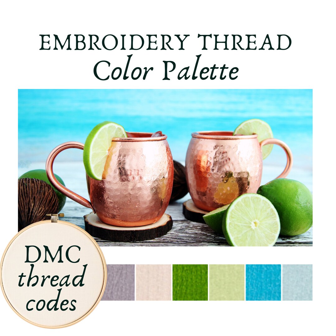 Hand Embroidery Color Palette DMC Thread Guide Colour Palette Pale Blue ...