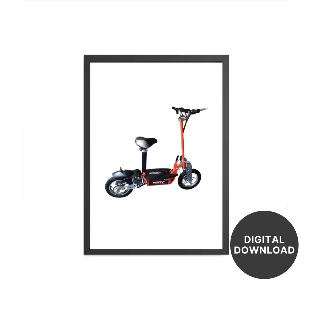 Electric Scooter Wall Art Digital Download Electric Scooter Electric Scooter Gifts Scooter Home