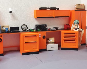 Pared taller garaje, modular escala 1:10 (archivo para imprimir)