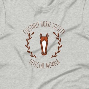 Chestnut Horse Society Equestrian Minimalistic T-Shirt: Great Gift for Equestrians, Horse Lovers, Horse Trainers, Riding Instructors