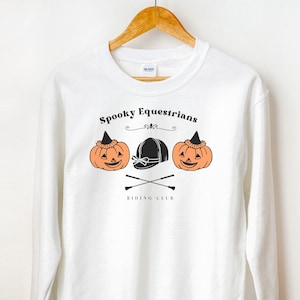 Halloween Spooky Riding Club Retro Style Sweatshirt: Gift for Equestrians, Horse Lovers, Horse Trainers, Riding Instructors