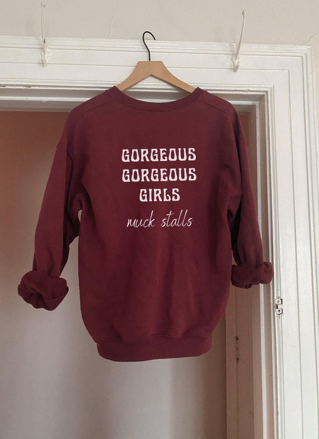 Girls Muck Stalls Equestrian Sweatshirt Etsy