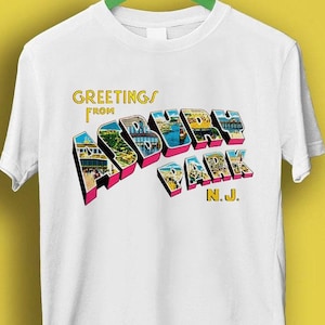 Greetings From Asbury Park N.J. 70s Rock Retro Music Top Gift Tee T Shirt P549