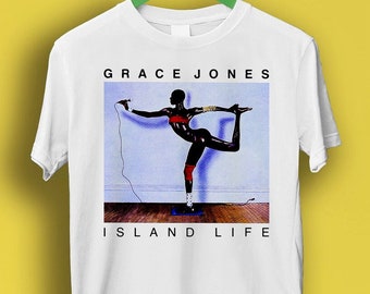 Grace Jones T Shirt B1289 Island Life Model Singer Retro