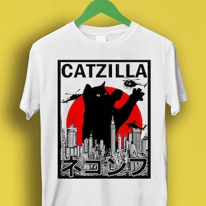 Catzilla King Of Pawster Paws Cat Kitten Pet Lover Meme Gift Funny  Style Unisex Gamer Cult Movie Music Tee T Shirt P3522