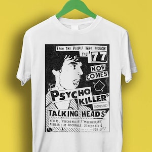 Talking Heads Psycho Killer Band Punk Rock Poster Music Cool Gift Tee T Shirt P7278 image 1