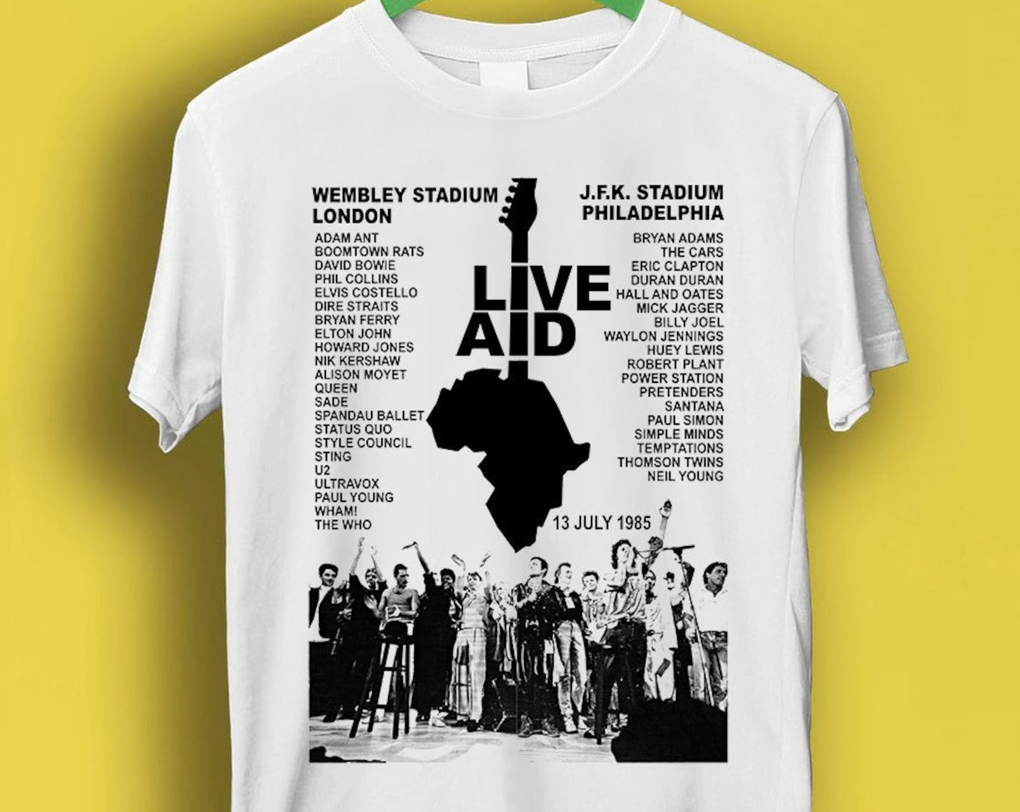 Discover Live Aid Konzert Musik Gig Event Live 1985 80er Jahre Tshirt