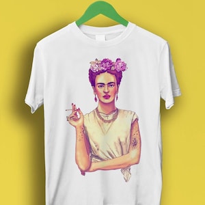Frida Kahlo Artista Pintor Super Cool Selfie Artwork Top Hipster Regalo Unisex Camiseta P201 imagen 1