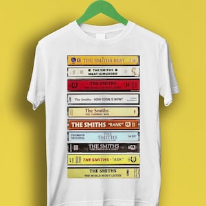 The Smiths Albums Cassette Design Meme Presente Estilo Engraçado Unissex Gamer Cult Music Tee Camiseta P1572