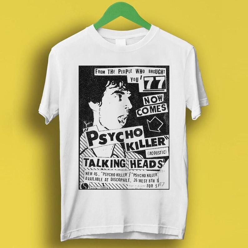 Talking Heads Psycho Killer Band Punk Rock Poster Music Cool Gift Tee T Shirt P7278 image 1