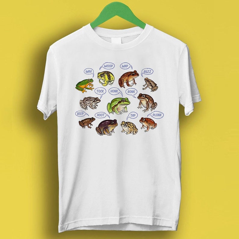 Frog Love Songs Art Animal Meme Gift Funny Tee Vintage Style Unisex Gamer Cult Movie Music T Shirt P3503 