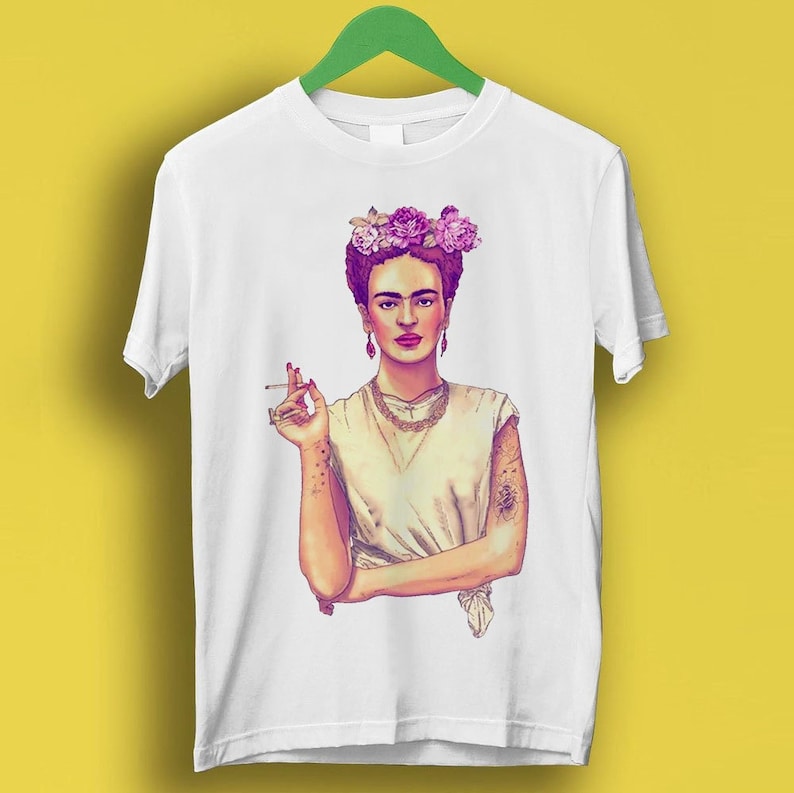 Frida Kahlo Artista Pintor Super Cool Selfie Artwork Top Hipster Regalo Unisex Camiseta P201 imagen 1