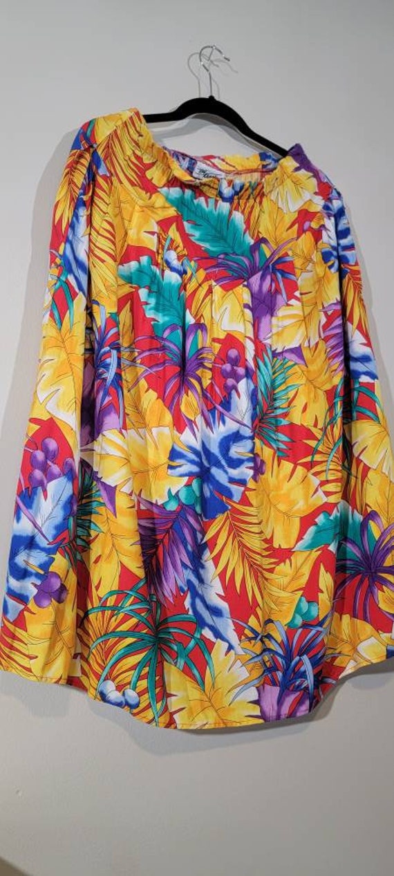 80s By Krush tropical skirt | tiki floral | bold … - image 6