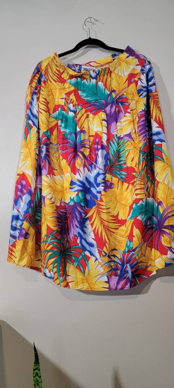 80s By Krush tropical skirt | tiki floral | bold … - image 2