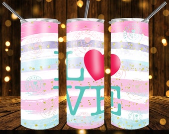 Valentines Day 20 Oz Tumblers Designs PNG Bundle Sublimation Design 20oz full wrap - PNG Sublimation tumblers