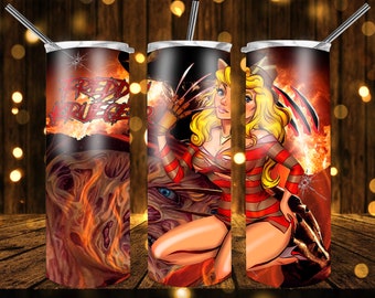 Designs 20 Oz Tumblers Horror Magic Princesses PNG Bundle Sublimation Design - Download - 20oz full wrap - PNG Sublimation tumblers
