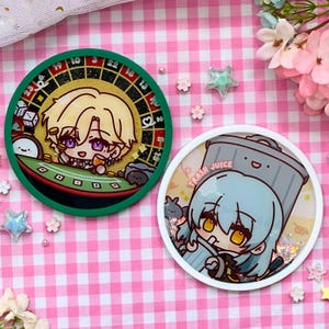 HSR Glitter Coasters | Aventurine / Stelle | Honkai Star Rail