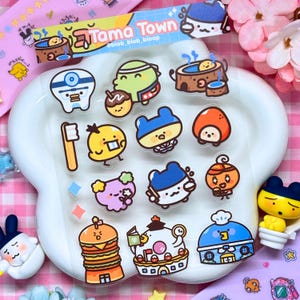 Folha de adesivos da cidade de Tamagotchi