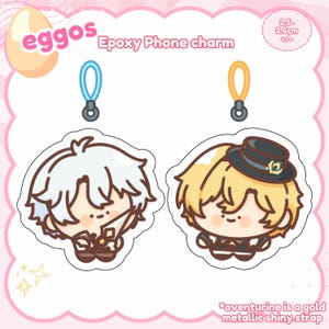 Aventurine and Phainon Eggo Phone Charms | Honkai Star Rail (HSR)