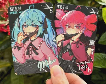 Miku & Teto Jirai Kei Foiled Photocards | Vocaloid Collectible Cards