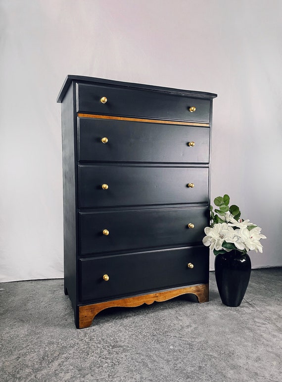 Tall Black Dresser With 5 Drawers Local, Tall Black Dresser For Bedroom