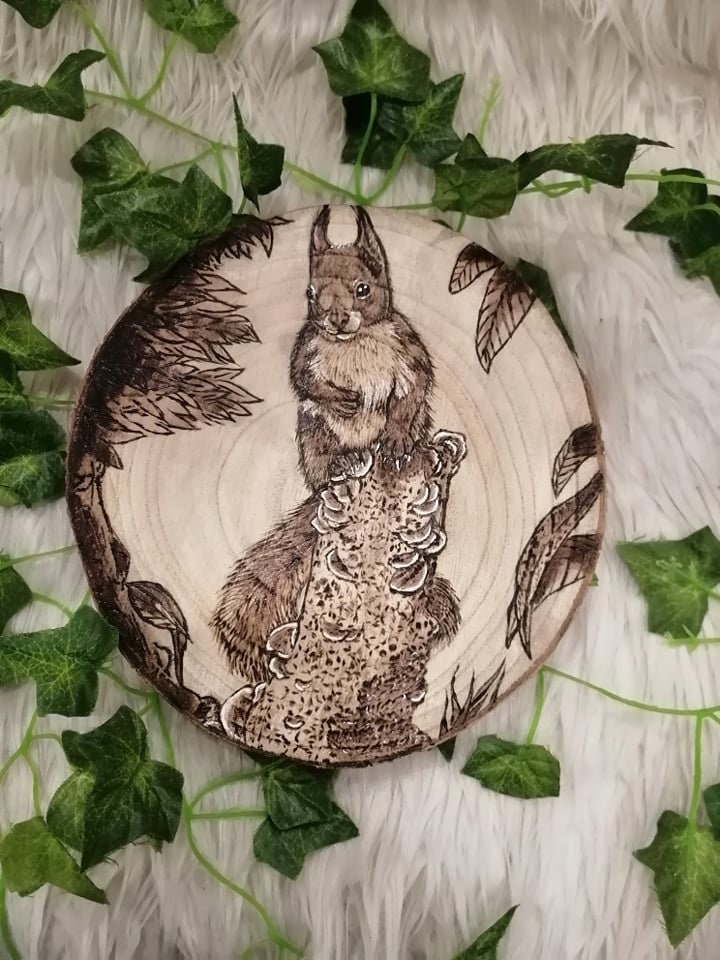 Écureuil Pyrogravé