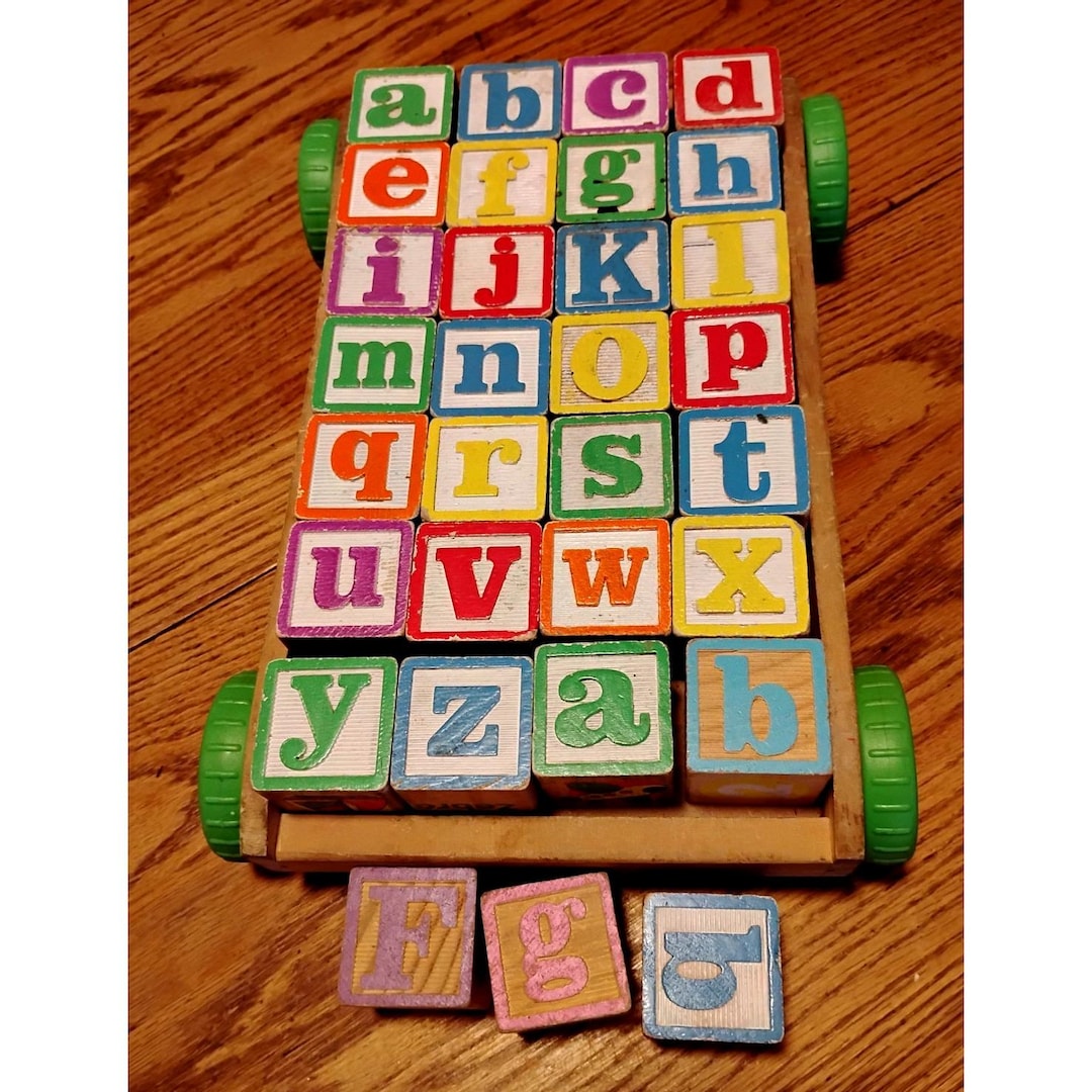 Lot of 31 Wooden Alphabet 2.75