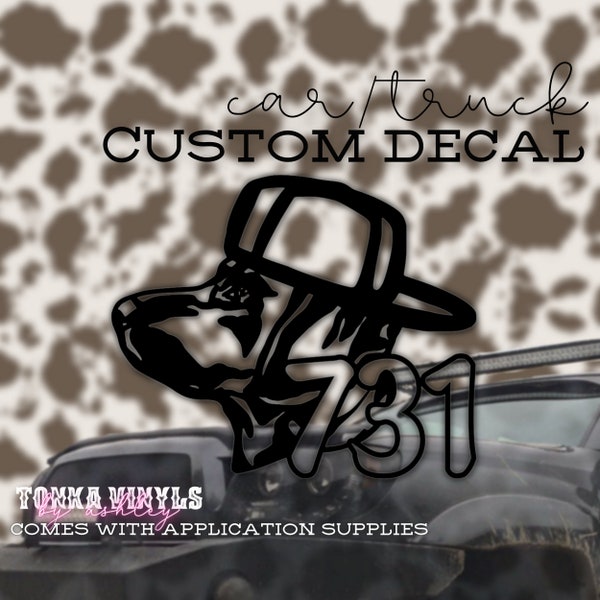 Dog With Backwards Hat Decal Etsy