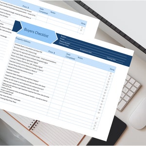 Buyer & Seller Checklist for Realtors - Printable PDF Real Estate Template - Data Organizer for your Real Estate Transactions