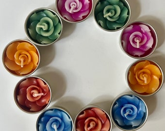 Tealight Thai Candle, Flower Handcraft Decor 10 Pcs Set