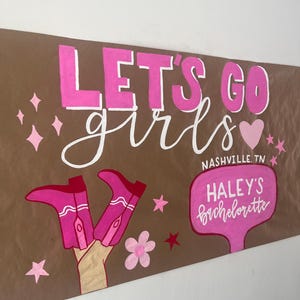 Banner personalizado pintado à mão, banner de papel kraft personalizado, banner de festa personalizado, banner de papel personalizado - despedida de solteira, aniversário, chá de panela