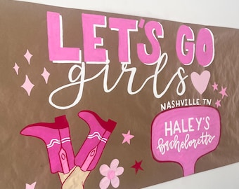 Custom Hand Painted Banner, Kraft Paper Banner