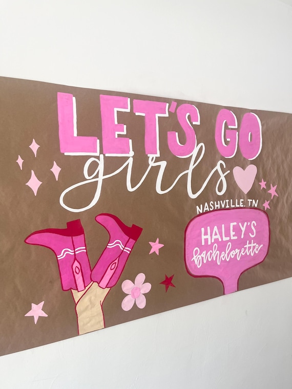 Custom Hand Painted Banner, Kraft Paper Banner