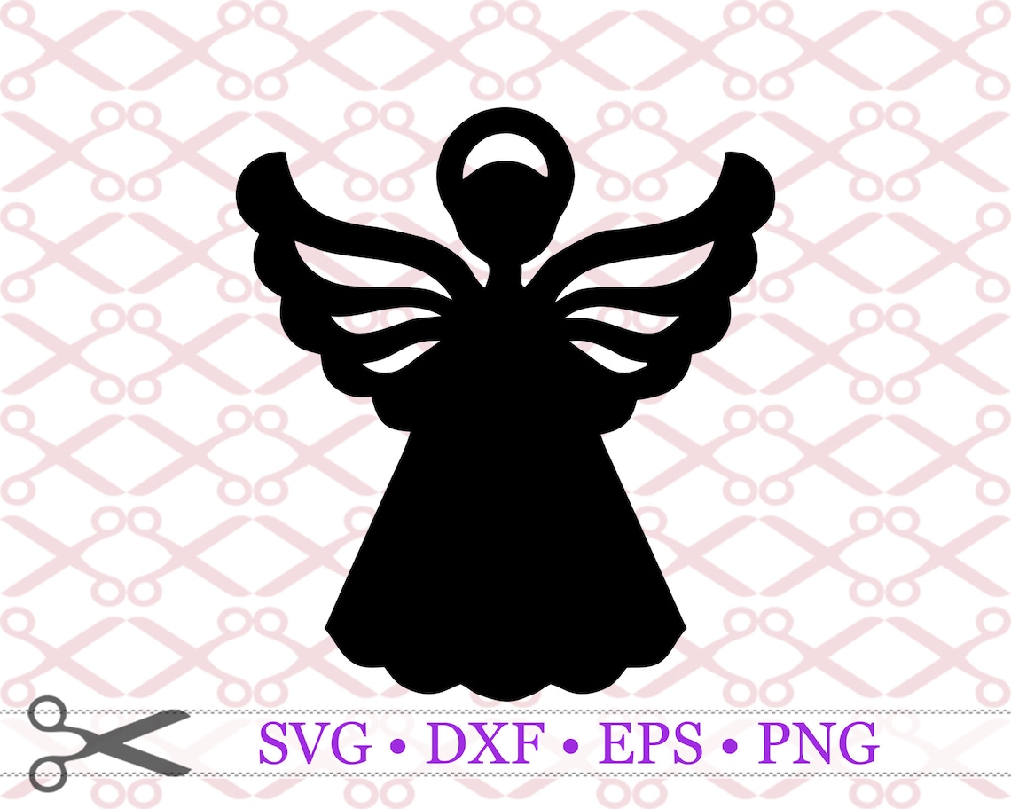 ANGEL SVG File, Christmas Angel Svg, Png, Eps, Dxf Files, Angel Clipart