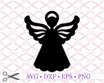 ANGEL SVG File, Christmas Angel Svg, Png, Eps, Dxf Files, Angel Clipart, Angel Vector Angel Silhouette Studio, Cricut Svg Files, Cut Files