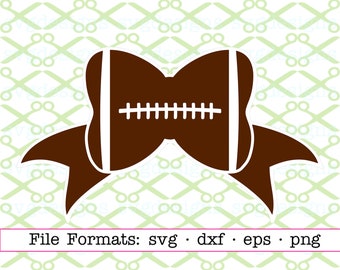 FOOTBALL BOW SVG, Png, Dfx, Eps, Bow Svg, Football Svg File, Sports Svg. Silhouette Studio, Cricut Cut Files, Football Clipart Svg Files