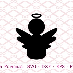 ANGEL SVG, Christmas Angel Svg, Png, Eps, Dxf, Angel Clipart, Angel With Halo Svg Vector Angel Silhouette Studio, Cricut Svg Files,Cut Files