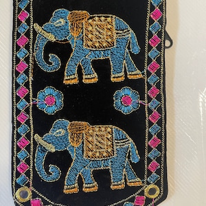 Embroidered Crossbody Shoulder Bag. Handcrafted Bohemian Indian Bag.