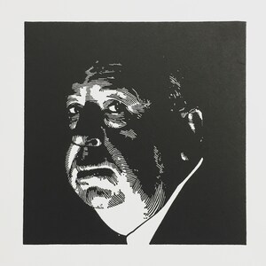 Alfred Hitchcock | Handmade Limited Edition Linocut Print