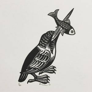 Kingfisher | Handmade Limited Edition Linocut Print