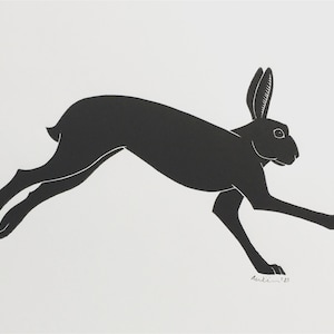 Hare | Handmade Limited Edition Linocut Print