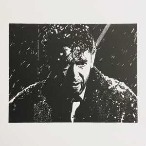 James Stewart | George Bailey | It&#39;s a Wonderful Life | Handmade Limited Edition Linocut Print