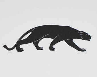 Panther | Handmade Limited Edition Linocut Print | INK815