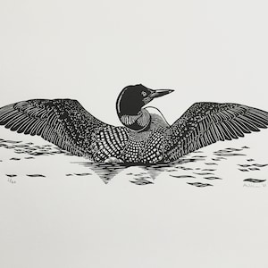 Loon | Handmade Limited Edition Linocut Print