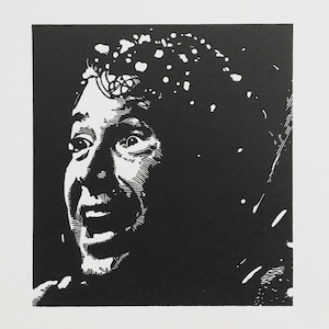 My Mouth&#39;s Bleeding Bert! | James Stewart | George Bailey | It&#39;s a Wonderful Life | Handmade Limited Edition Linocut Print