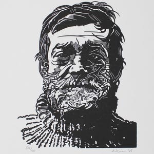 Ernest Shackleton | Handmade Limited Edition Linocut Print | INK400