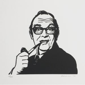 Eric Morecambe | Handmade Limited Edition Linocut Print